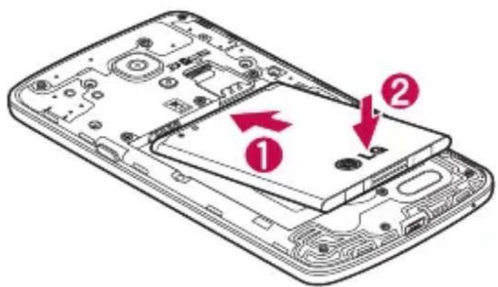 LG D315 - SIM-kaart en batterij installeren - 3