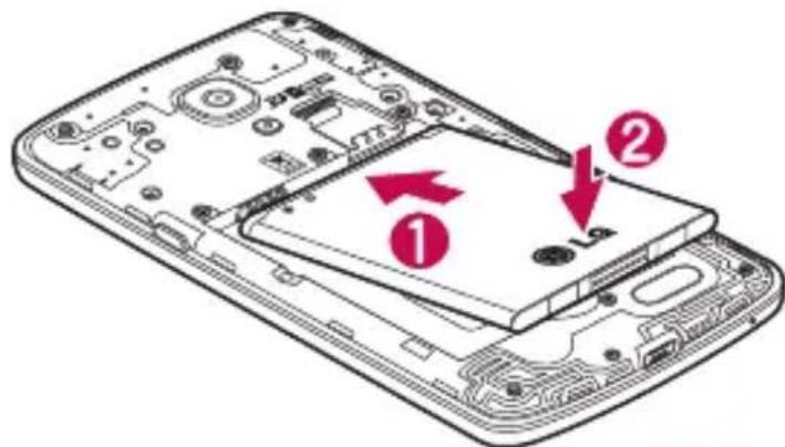 LG D315 - Installation de la carte SIM et de la batterie - 3