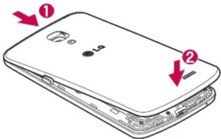LG D315 - Installing the SIM card and battery - 4