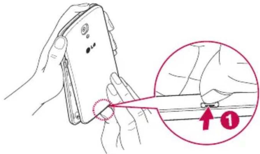 LG D315 - Installing the SIM card and battery - 1