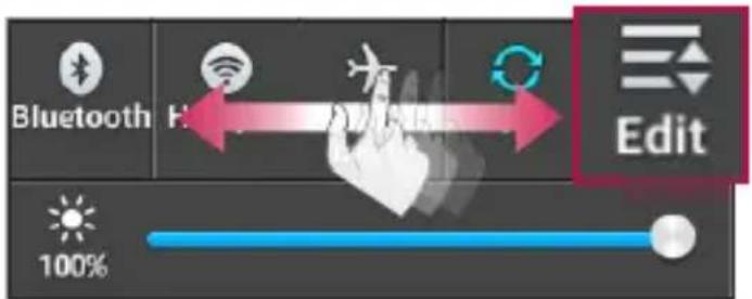 LG D120 - Réorganiser les éléments Paramètres rapides sur le volet Notifications : - 1
