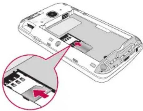 LG D120 - Installing the SIM card and battery - 2