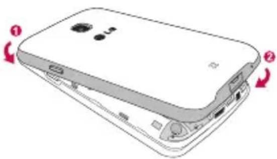 LG D120 - Installation de la carte SIM et de la batterie - 4