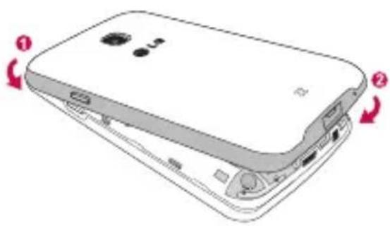 LG D120 - Installing the SIM card and battery - 4