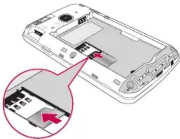 LG D120 - Namestitev kartice SIM in baterije - 2