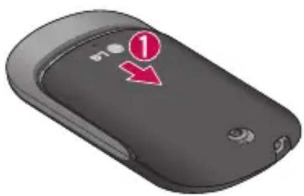 LG C550 - SIM-kaart en accu installeren - 1