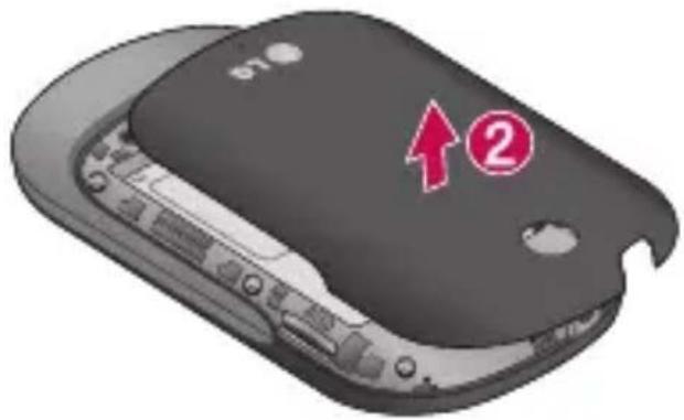 LG C550 - Installation de la carte SIM et de la batterie - 2