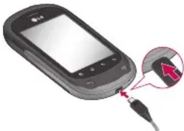 LG C550 - Uw telefoon opladen - 1