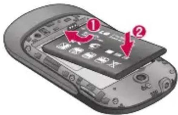 LG C550 - Installation de la carte SIM et de la batterie - 4
