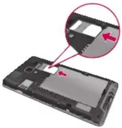 LG P710 - Installation de la carte SIM et de la batterie - 2