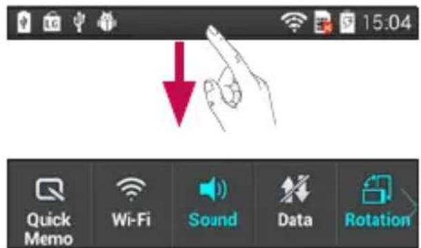 LG P710 - Notification drawer - 1