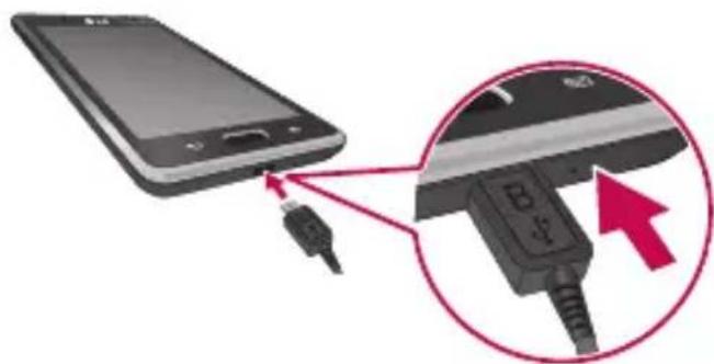 LG P700 - Charging your phone - 1