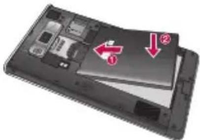 LG P700 - Installazione della scheda SIM e della batteria - 3