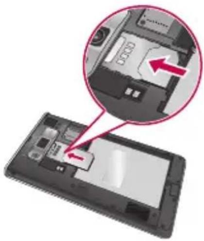 LG P700 - Installation de la carte SIM et de la batterie - 2