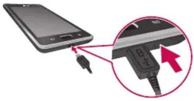 LG P700 - Chargement de la batterie - 1