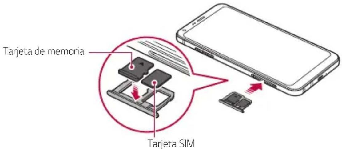 LG M700N - Inserción de la tarjeta de memoria - 1