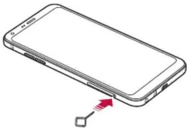 LG M700N - Wkładanie karty SIM - 2