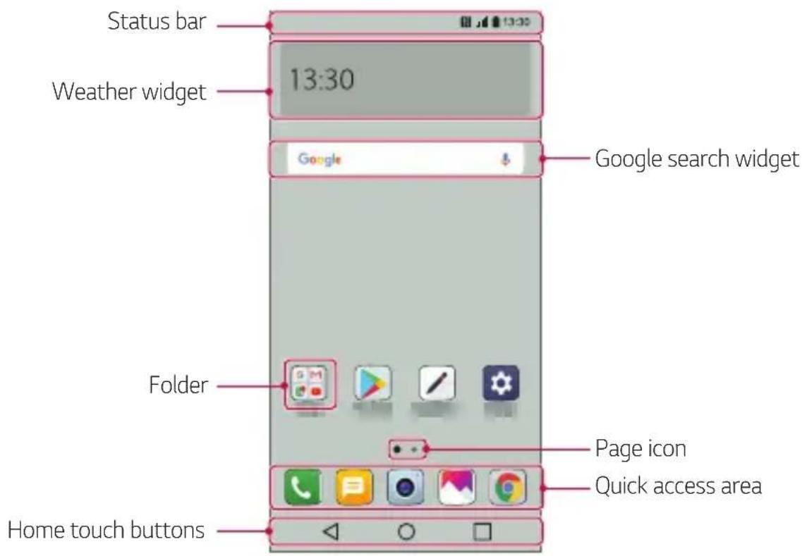 LG M700N - Home screen layout - 1