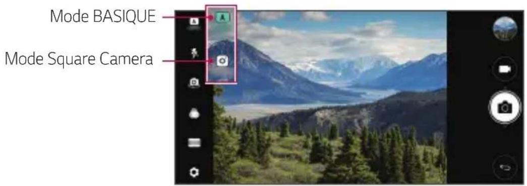 LG M700N - Changement du mode appareil photo - 1