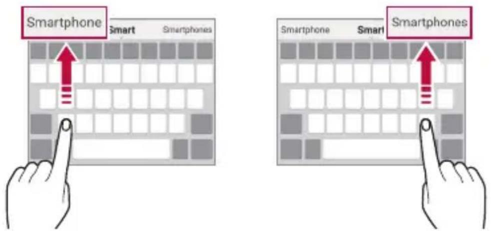 LG M700N - Suggestion de mots - 1