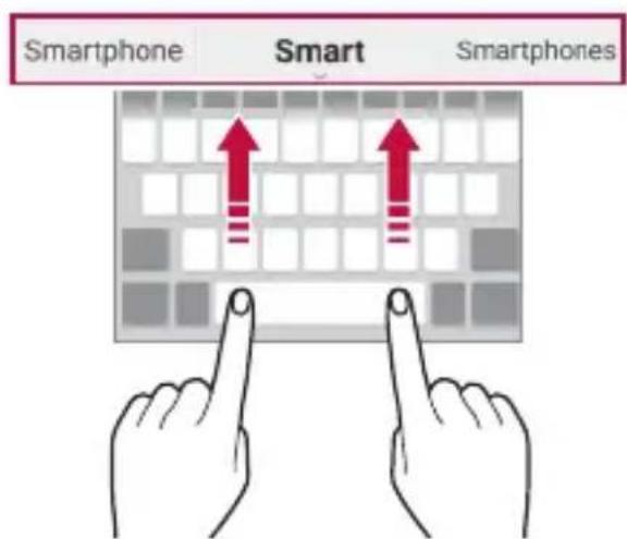 LG M250N - Suggestion de mots - 1