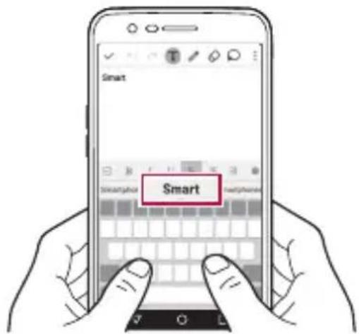 LG M250N - Using the Smart keyboard - 1