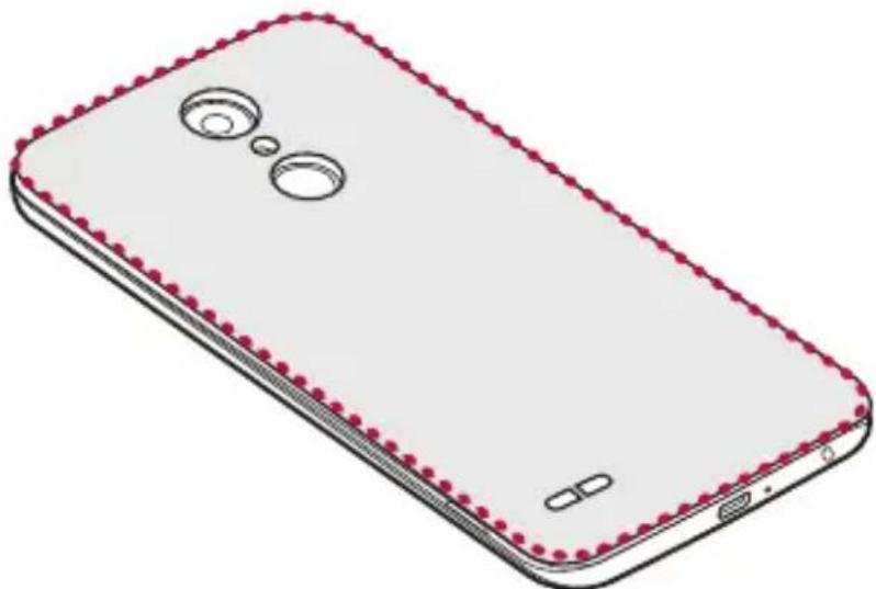LG M250N - Inštalácia SIM karty a batérie - 3