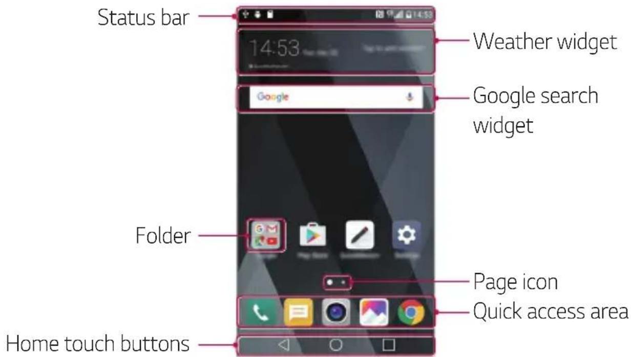LG M250N - Home screen layout - 1
