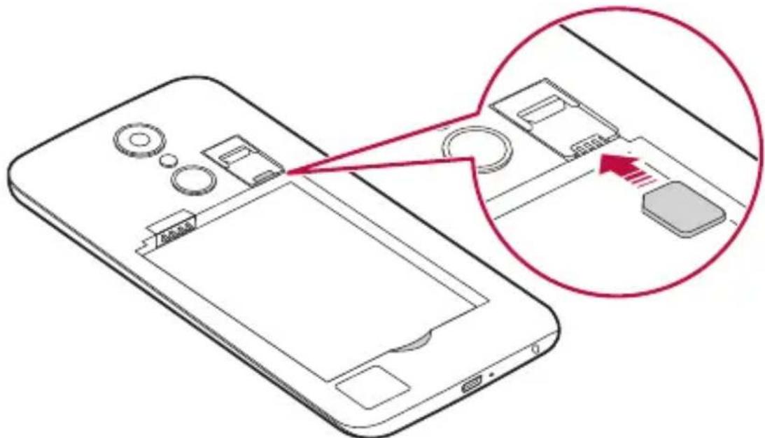 LG M250N - Inštalácia SIM karty a batérie - 2