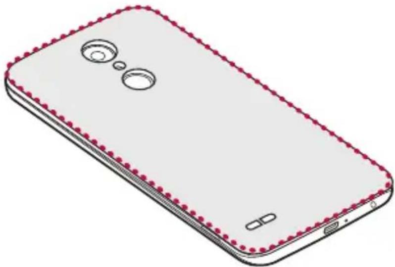 LG M250N - To replace the cover onto the device, align the back cover over the battery compartment and press it down until it clicks into place. - 1