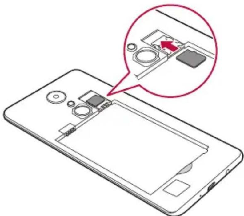 LG M160 - Inserting the memory card - 2
