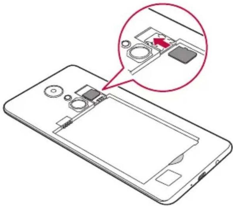 LG M160 - Insertion de la carte mémoire - 2