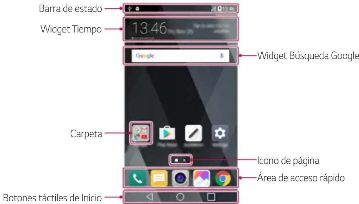 LG M160 - Diseño de la pantalla de inicio - 1