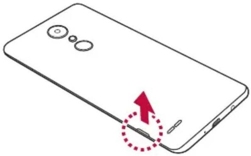 LG M160 - Wkładanie karty SIM i baterii - 3