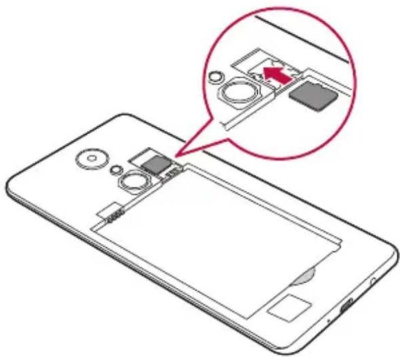 LG M160 - Introducerea cardului de memorie - 2
