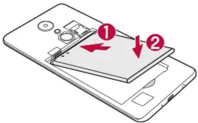 LG M160 - Instalarea cartelei SIM și a bateriei - 5