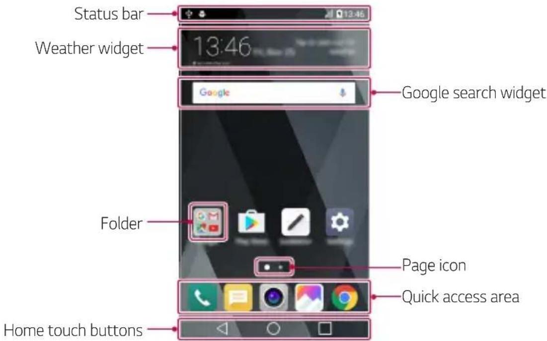 LG M160 - Home screen layout - 1