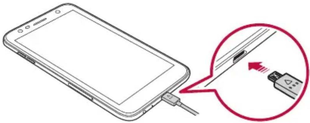 LG M320N - Ładowanie baterii - 1