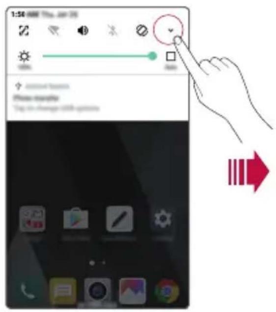LG M320N - Notificationspanel - 1