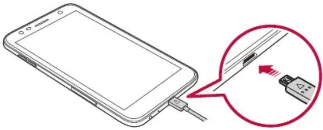 LG M320N - Încărcarea bateriei - 1