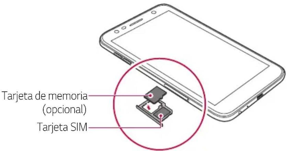 LG M320N - Inserción de la tarjeta de memoria - 2