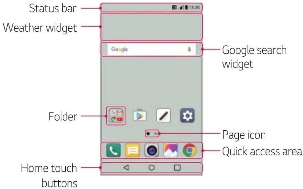 LG M320N - Home screen layout - 1
