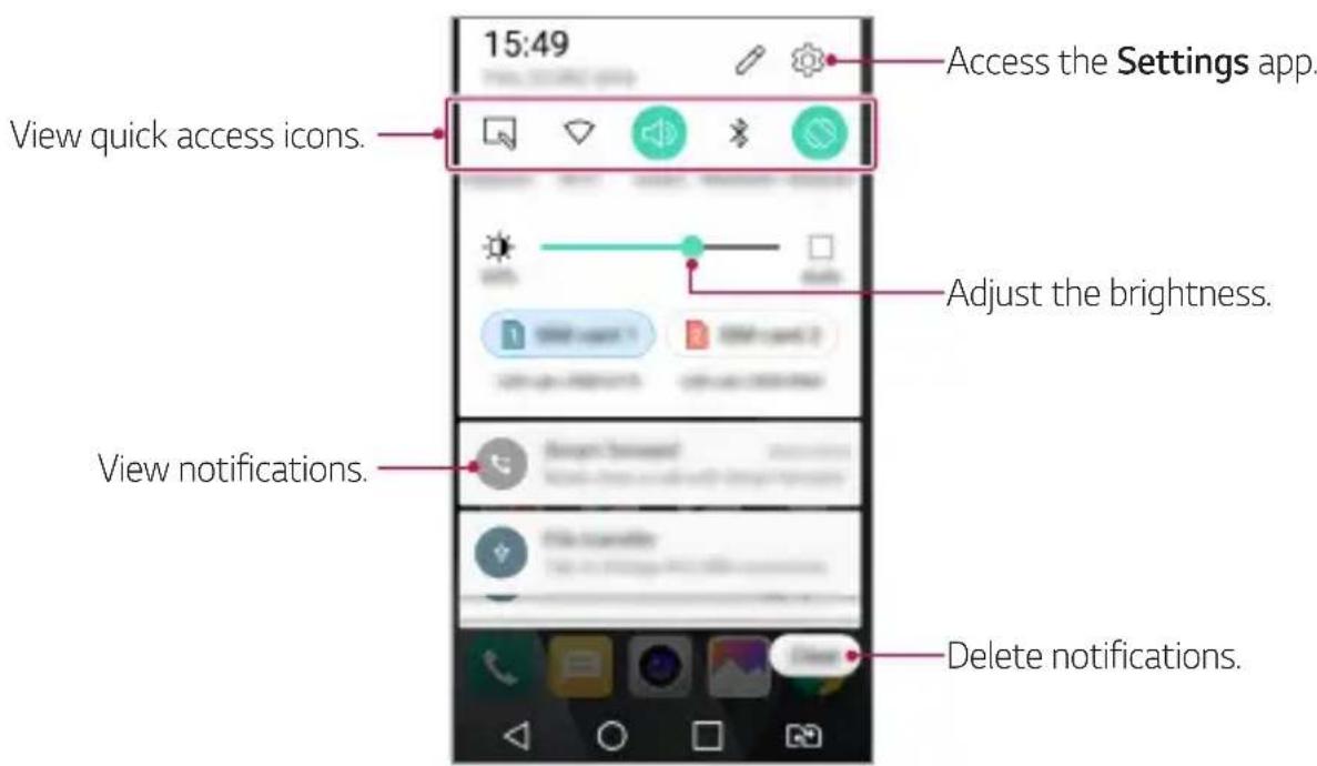 LG M160E - Notifications panel - 1