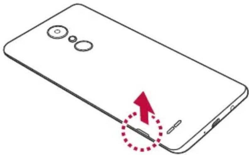 LG M160E - Installation de la carte SIM et de la batterie - 3