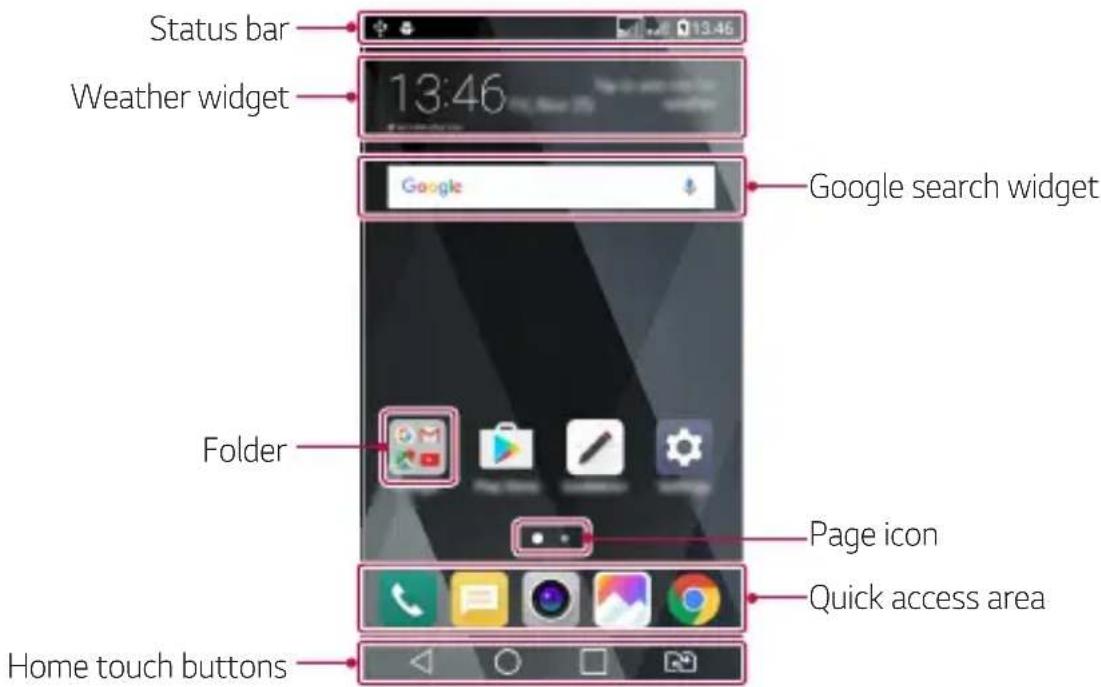 LG M160E - Home screen layout - 1