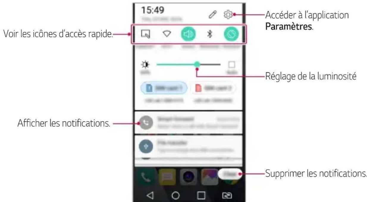 LG M160E - Panneau de notifications - 1