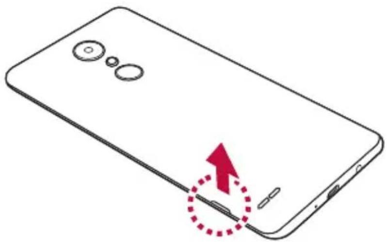 LG M160E - SIM kaart en batterij installeren - 3