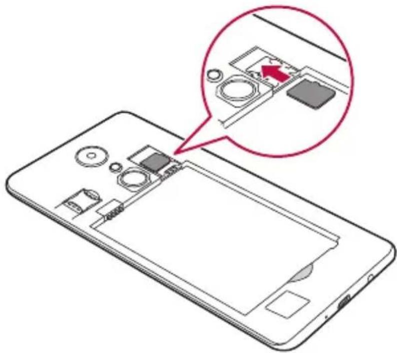 LG M160E - Insertion de la carte mémoire - 2