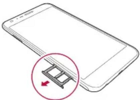 LG K580 - Installing the SIM card - 2