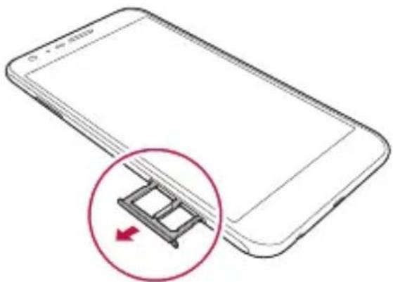 LG K580 - Nameščanje kartice SIM - 2
